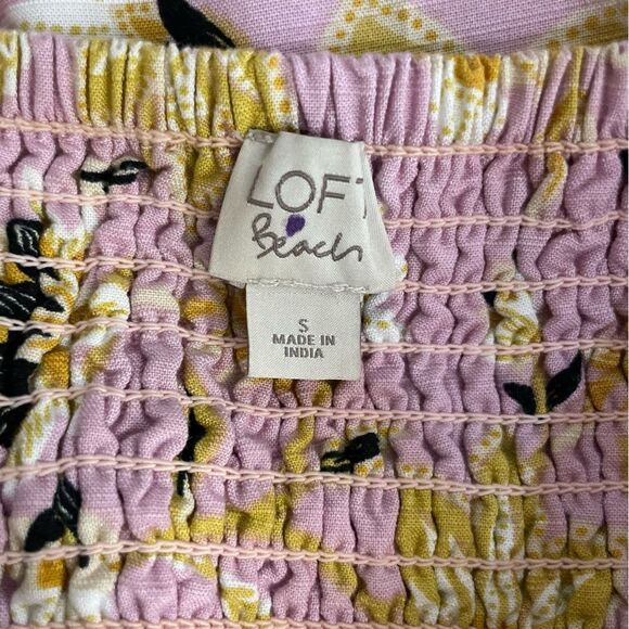 Ann Taylor Loft Beach Floral Halter Neck Midi Tiered Babydoll Dress Size Small - Picture 8 of 8